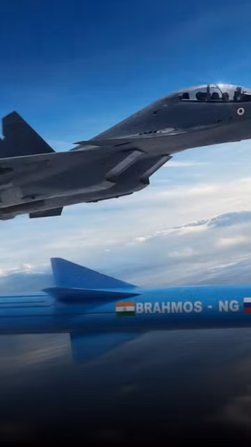 Đồ họa mô tả phiên bản phóng từ trên không của tên lửa BrahMos missile. Ảnh: RT