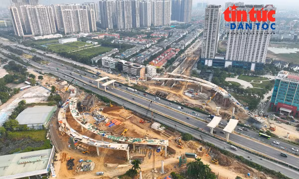 'Siêu nút giao' Vành đai 3,5 - Đại lộ Thăng Long dần thành hình