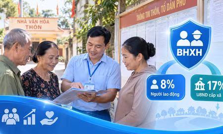 Mức đóng BHXH bắt buộc đối với cán bộ thôn, tổ dân phố