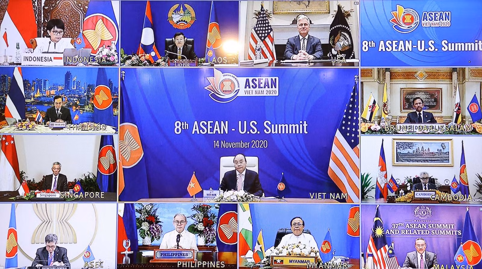Hội nghị Cấp cao ASEAN - Hoa Kỳ lần thứ 8 theo hình thức trực tuyến.