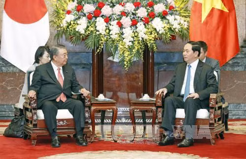 Chủ tịch nước Trần Đại Quang tiếp Chủ tịch Hạ viện Nhật Bản ảnh 1