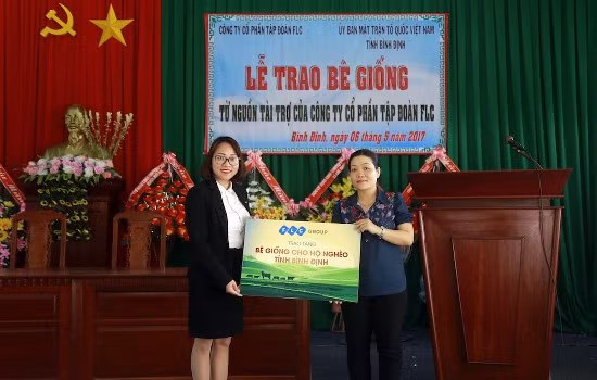 Tập đoàn FLC trao bê giống cho 6 huyện Bình Định ảnh 2