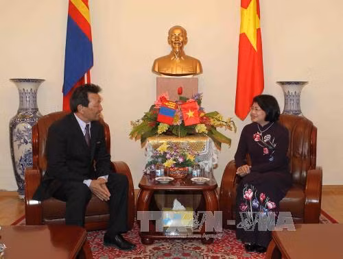 Phó Chủ tịch nước Đặng Thị Ngọc Thịnh thăm trường Hồ Chí Minh tại Mông Cổ ảnh 2
