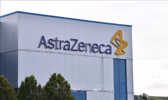 Văn phòng công ty dược AstraZeneca tại Macclesfield, Anh. Ảnh: AFP/ TTXVN (Không cho phép bên thứ ba khai thác, sử dụng)