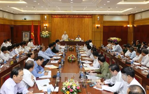Tổng bí thư Nguyễn Phú Trọng làm việc tại Tây Ninh ảnh 1