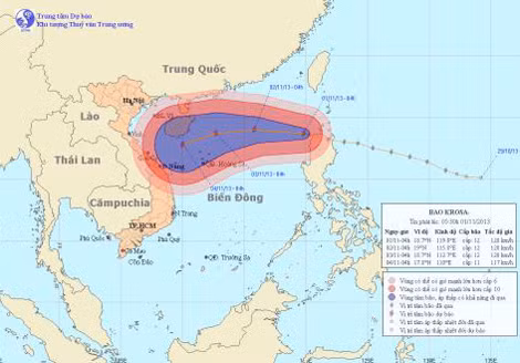 Bão Krosa trở thành bão số 12, giật cấp 14 ảnh 1