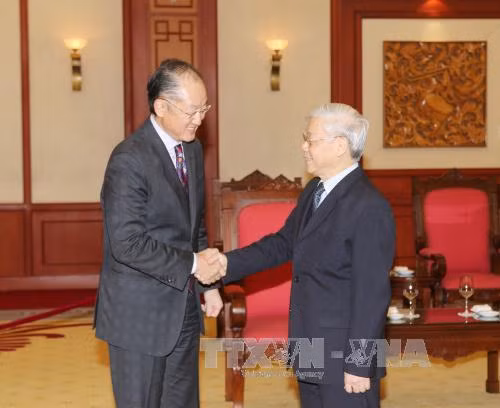 Tổng Bí thư Nguyễn Phú Trọng tiếp Chủ tịch Ngân hàng Thế giới ảnh 1
