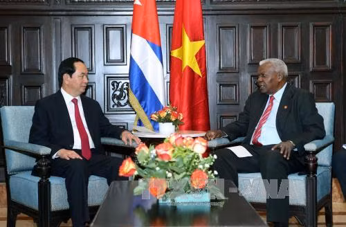 Chủ tịch nước Trần Đại Quang hội kiến Chủ tịch Quốc hội Cuba ảnh 1