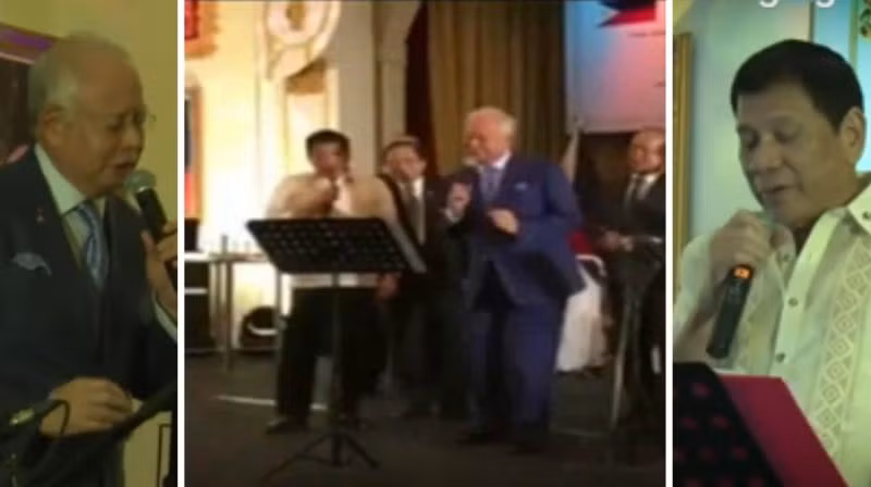 Ông Duterte và Thủ tướng Malaysia hát karaoke ảnh 1