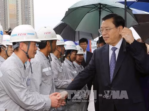 Ủy viên trưởng Nhân đại Trung Quốc Trương Đức Giang kết thúc chuyến thăm Việt Nam ảnh 1