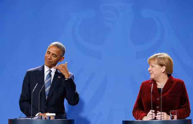 Tình cảm nồng hậu giữa ông Obama và bà Merkel ảnh 2