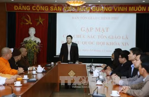 Ban Tôn giáo Chính phủ gặp mặt các chức sắc tôn giáo là đại biểu Quốc hội khóa XIV ảnh 1