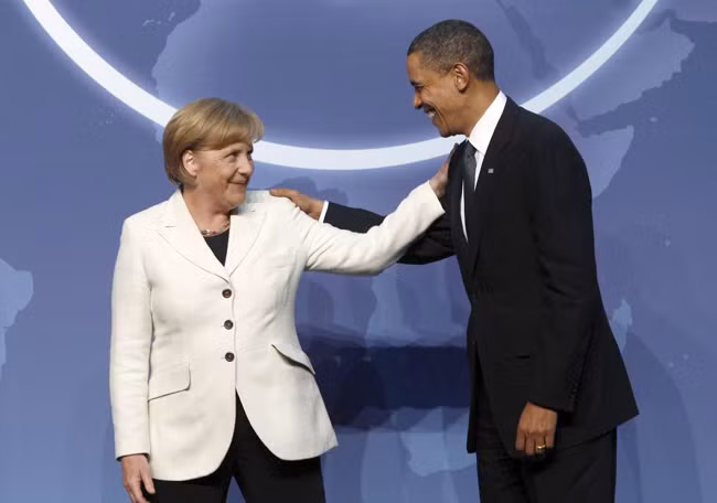 Tình cảm nồng hậu giữa ông Obama và bà Merkel ảnh 9