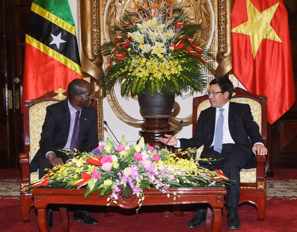 Thủ tướng tiếp Ngoại trưởng Saint Kitts and Nevis ảnh 1