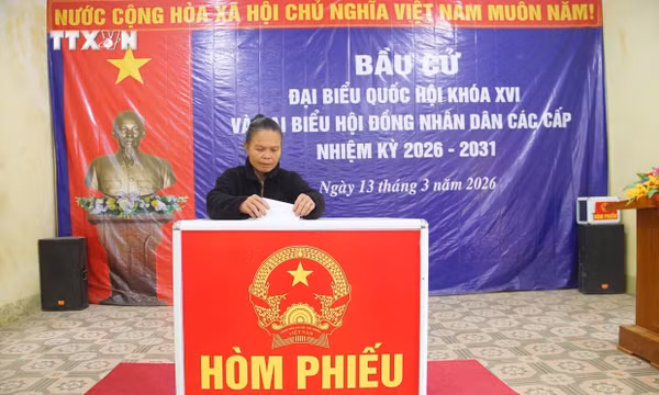 Nghệ An: 55 khu vực bỏ phiếu sớm đều đạt tỷ lệ cử tri đi bầu cao