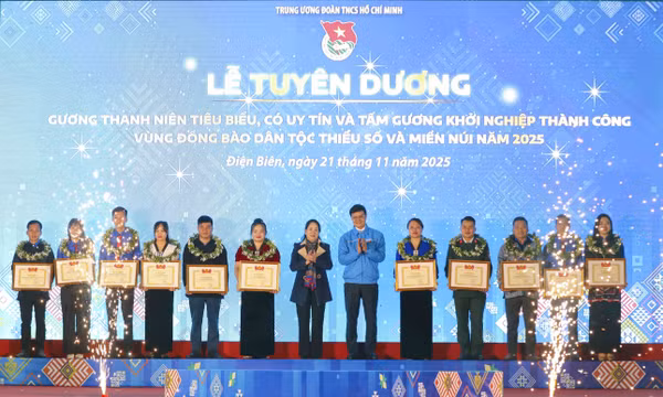 Tuyên dương 36 gương thanh niên tiêu biểu vùng đồng bào dân tộc thiểu số miền núi năm 2025