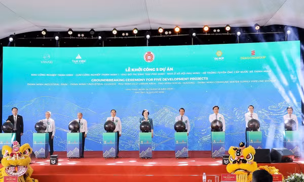 Phú Thọ: Khởi công tổ hợp 5 dự án với tổng vốn đầu tư hơn 7.200 tỷ đồng