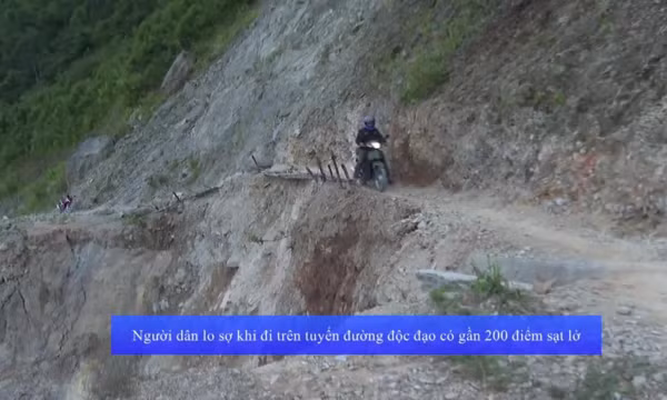 Nỗi lo mất an toàn trên tuyến đường độc đạo liên bản có gần 200 điểm sạt lở
