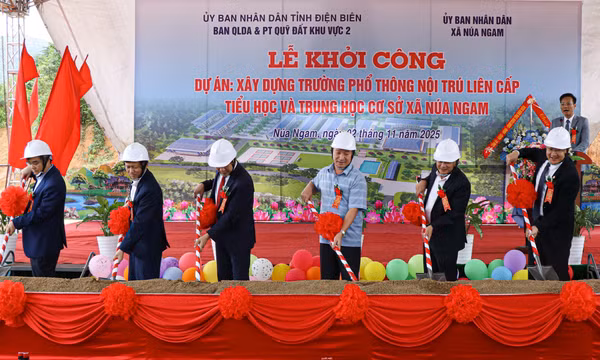 Khởi công nhiều trường nội trú liên cấp ở các xã biên giới tỉnh Điện Biên