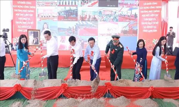 Phó Thủ tướng Trần Hồng Hà dự Lễ khởi công trường phổ thông nội trú liên cấp tại Lạng Sơn