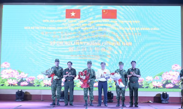 Diễn tập liên hợp phòng, chống xuất, nhập cảnh trái phép khu vực biên giới Việt - Trung
