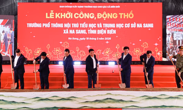 Điện Biên khởi công xây dựng trường phổ thông nội trú liên cấp vùng biên giới