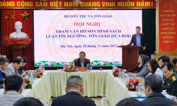 Bộ Dân tộc và Tôn giáo tham vấn hồ sơ chính sách Luật Tín ngưỡng, tôn giáo (sửa đổi)