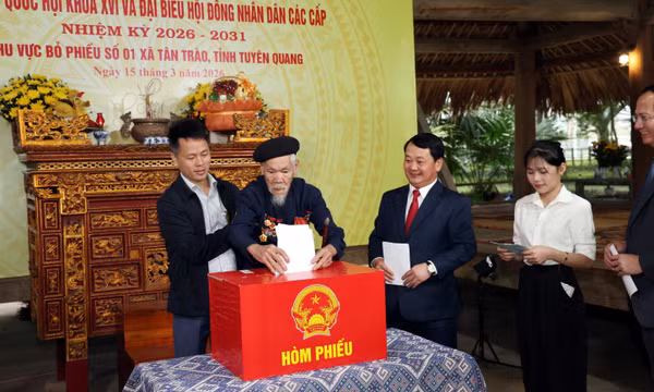Tỷ lệ cử tri Tuyên Quang tham gia bầu cử đạt 99,96%