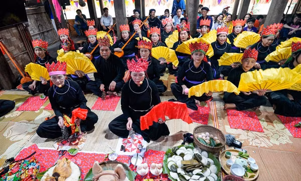 Tái hiện tục nhận đệ tử của người Tày, tỉnh Quảng Ninh