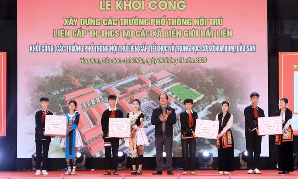 Lai Châu khởi công xây dựng trường nội trú liên cấp Hua Bum và Dào San