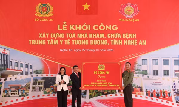 Khởi công 2 công trình y tế, giáo dục hỗ trợ phát triển ở miền Tây Nghệ An