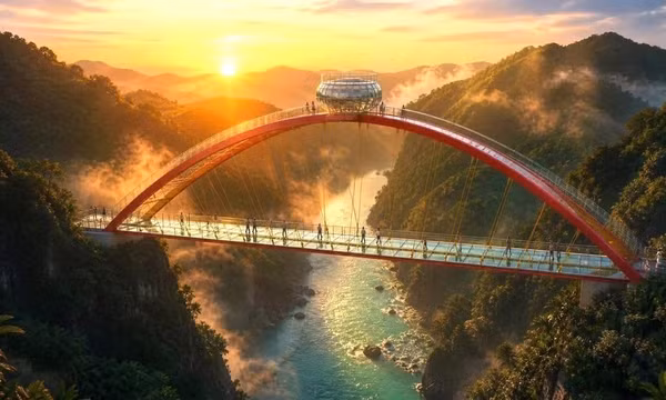 Khởi công cầu kính đầu tiên tại Tuyên Quang, tạo điểm nhấn cho du lịch vùng cao