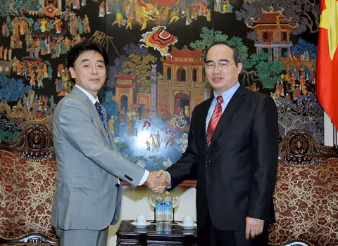 Phó Thủ tướng Nguyễn Thiện Nhân tiếp Trưởng Đại diện JICA ảnh 1