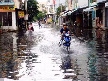 Mưa lớn, nhiều tuyến đường ở TPHCM bị ngập ảnh 1