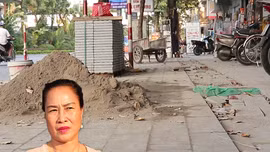 Hà Nội: Chủ kinh doanh ngao ngán, doanh thu giảm vì vỉa hè đào xới, lát gạch mới