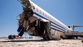 Boeing 727 tan tành khi lao xuống sa mạc