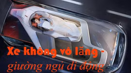 Xe không vô lăng - giường ngủ di chuyển trên đường