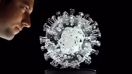 Độc đáo mô hình virus SARS-CoV-2 bằng thủy tinh