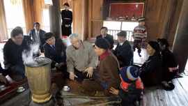 Đồng bào xã Kim Bình với Tổng Bí thư Nguyễn Phú Trọng
