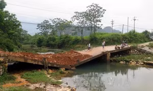 Tuyên Quang: Hiểm họa rình rập trong mùa lũ từ cây cầu gẫy