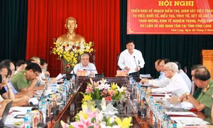 Kiểm tra, giám sát công tác phòng, chống tham nhũng tại Vĩnh Long