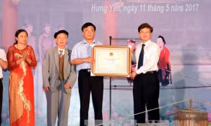 Hát trống quân Hưng Yên đón bằng ghi danh di sản văn hóa phi vật thể quốc gia