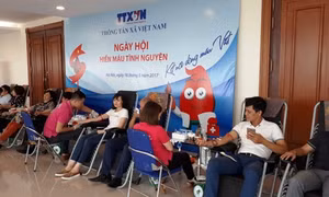 Thông tấn xã Việt Nam với ngày hội hiến máu tình nguyện 2017
