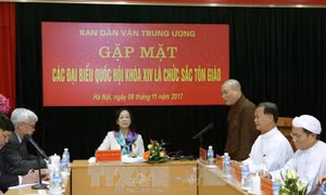 Gặp mặt các đại biểu Quốc hội khóa XIV là chức sắc tôn giáo