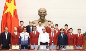 Đoàn Thể thao Việt Nam tham dự SEA Games 29 báo công với Thủ tướng