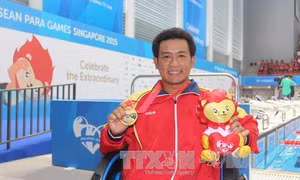 Đoàn Việt Nam vươn lên thứ 3 tại ASEAN Para Games 8