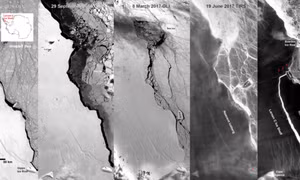NASA công bố hình ảnh chưa từng có về tảng băng nghìn tỷ tấn tách khỏi Nam Cực