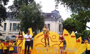 Lê Nguyệt Minh nhất chặng đầu tiên Giải xe đạp Quốc tế VTV Cúp Tôn Hoa Sen 2017