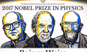 Giải Nobel Vật lý 2017 vinh danh công trình dò tìm sóng hấp dẫn