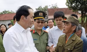 Chủ tịch nước thăm xã miền núi hoàn thành 19/19 tiêu chí nông thôn mới ở Nghệ An